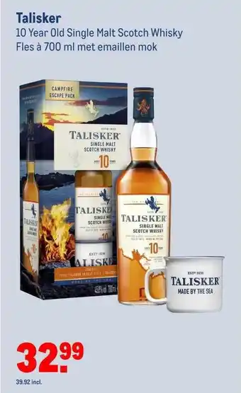 Makro Talisker 10 year old single malt scotch whisky aanbieding