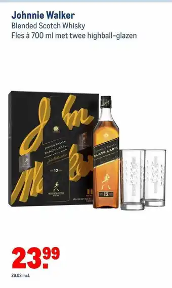 Makro Johnnie walker blended scotch whisky aanbieding