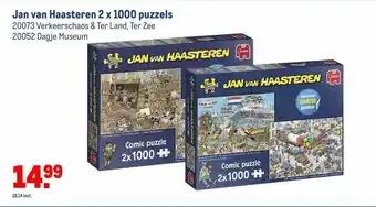 Makro Jan van haasteren 2 x 1000 puzzels aanbieding