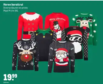 Makro Heren kersttrui aanbieding