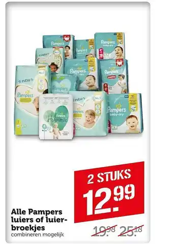 Coop Alle pampers luiers of luier- broekjes aanbieding