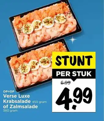 Vomar Voordeelmarkt Verse luxe krabsalade of zalmsalade aanbieding