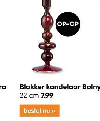 Blokker Blokker kandelaar bolny aanbieding