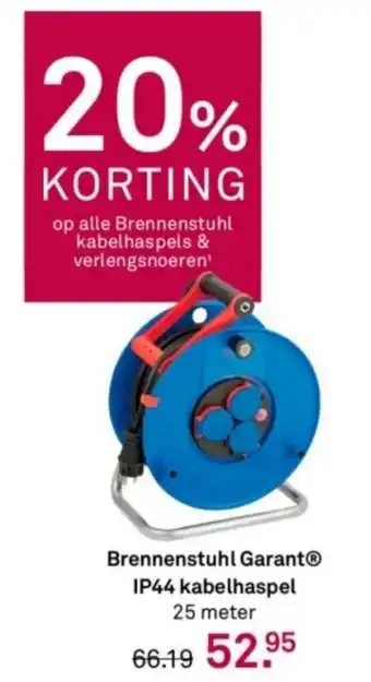 Karwei Brennenstuhl garant IP44 kabelhaspel 25 meter aanbieding