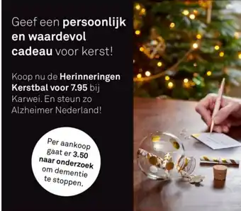 Karwei Herinneringen kerstbal aanbieding