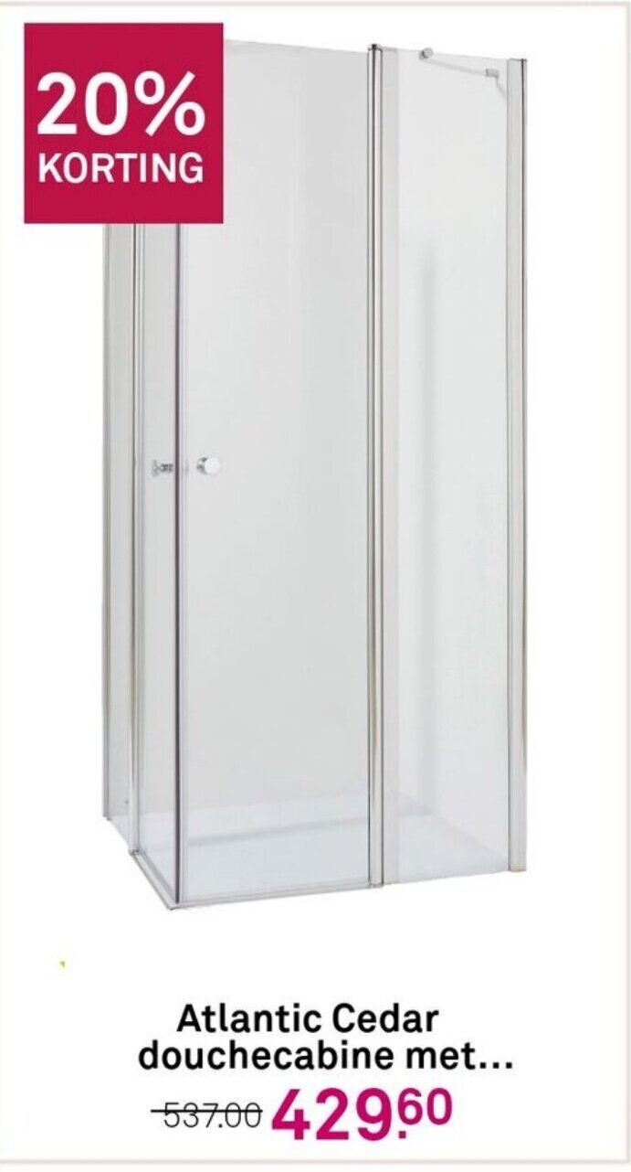 Atlantic Cedar douchecabine met aanbieding bij Karwei