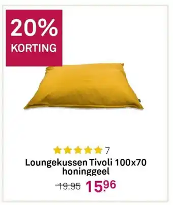 Karwei Loungekussen Tivoli 100x70 honinggeel aanbieding