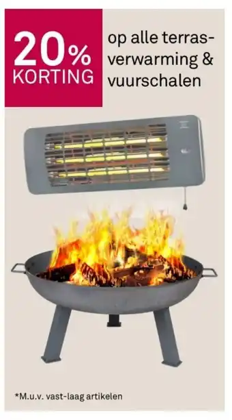 Karwei op alle terras- verwarming & vuurschalen aanbieding