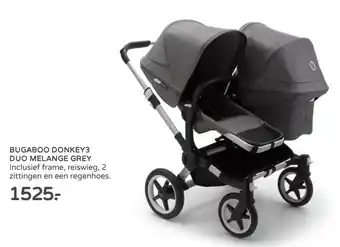 Prenatal Bugaboo Donkey3 Duo Melange Grey aanbieding