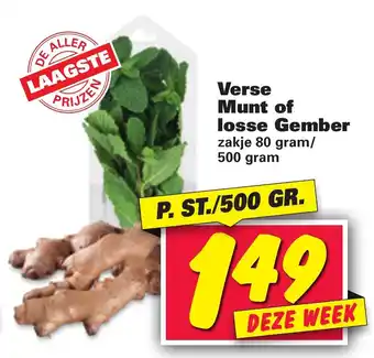 Nettorama Verse Munt of Losse Gember  500 gr. aanbieding