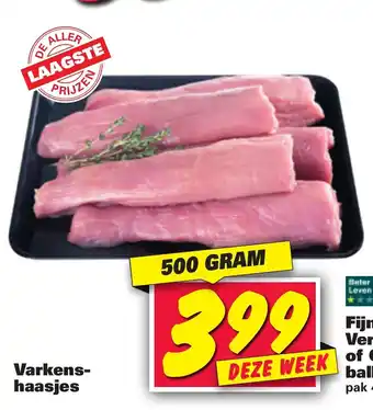 Nettorama Varkenshaasjes 500 gram aanbieding