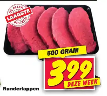 Nettorama Runderlappen 500 gram aanbieding