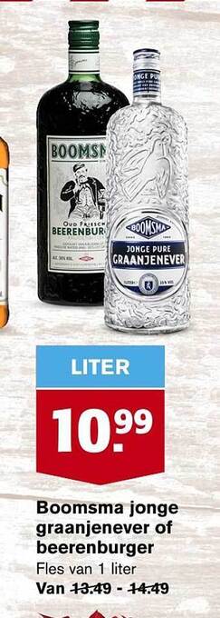 Hoogvliet Boomsma jonge graanjenever of beerenburger aanbieding