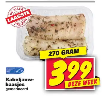 Nettorama Kabeljauwhaasjes 270 gram aanbieding