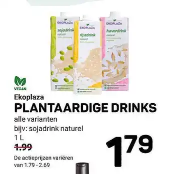 Ekoplaza Ekoplaza plantaardige drinks aanbieding