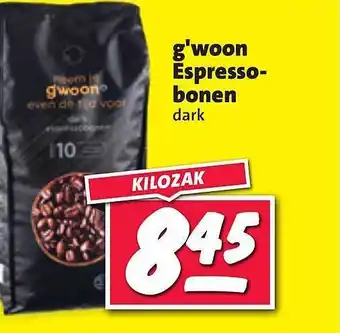 Nettorama G'woon espresso- bonen aanbieding