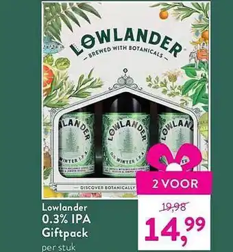 Holland & Barrett Lowlander 0.3% ipa giftpack aanbieding