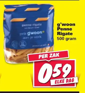 Nettorama G'woon Penne Rigate 500 gram aanbieding