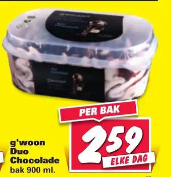 Nettorama G'woon Duo Chocolate 900ml aanbieding