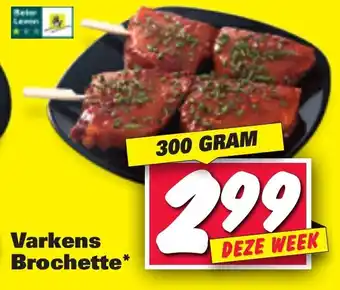 Nettorama Varkens Brochette 300 gram aanbieding