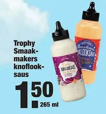 ALDI Trophy Smaakmakers Knofloooksaus aanbieding