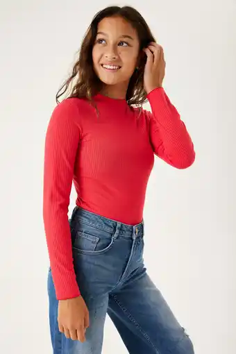 Jeans Centre Garcia longsleeve rood aanbieding