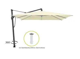 Kees Smit Glatz sombrano s+ easy zweefparasol 300x300cm - laagste prijsgarantie! aanbieding