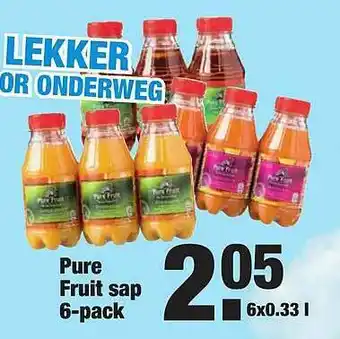 ALDI Pure Fruit Sap 6-Pack aanbieding