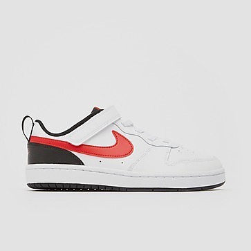 Nike court borough low 2 sneakers wit rood kinderen aanbieding bij