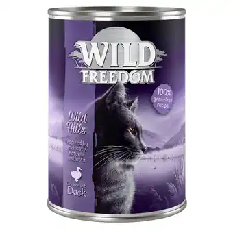 Zooplus 6x400g adult wild hills eend & kip wild freedom kattenvoer aanbieding