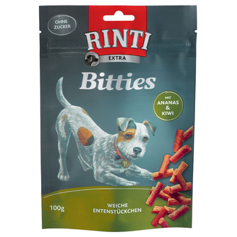 Zooplus Rinti extra bitties 100 g - eend met ananas & kiwi aanbieding