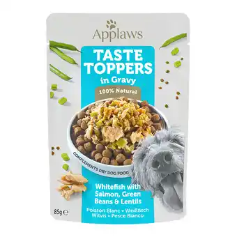 Zooplus Applaws taste toppers in saus 12 x 85 g hondenvoer - witvis, zalm, groene bonen & linzen aanbieding