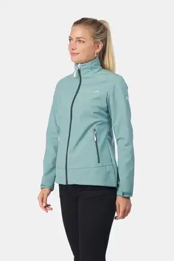 Bever Vaude cyclone softshell jas dames middengroen aanbieding