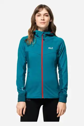 Bever Jack wolfskin hydro grid fleecevest dames blauw aanbieding