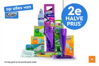 Blokker 2de halve prijs op alles van swiffer aanbieding