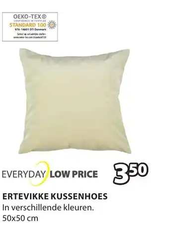 Jysk Ertevikke kussenhoes 50x50 cm aanbieding