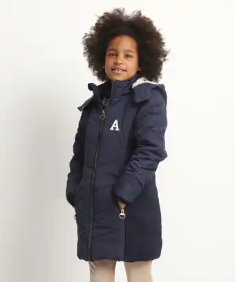 terStal Meisjes blauwe jas parka met capuchon blauw in maat aanbieding