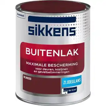 Praxis Sikkens buitenlak zijdeglans wijnrood 750ml aanbieding