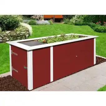 Praxis Weka moestuinbak 669 zweeds rood + kast 79x205cm aanbieding