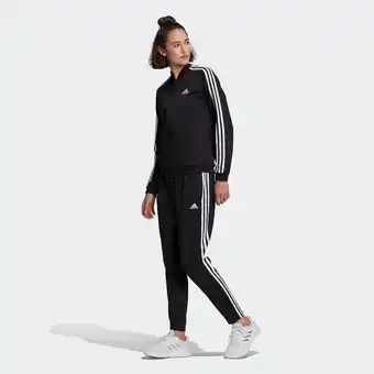 Perry Sport Adidas essentials 3-stripes trainingspak zwart dames aanbieding