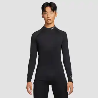 Perry Sport Nike pro dri-fit mock compressie sporttop zwart heren aanbieding