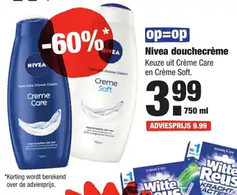 ALDI Nivea Douchecreme 750ml aanbieding