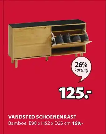 Jysk Vandsted Schoenenkast D98XH52xD25 cm aanbieding