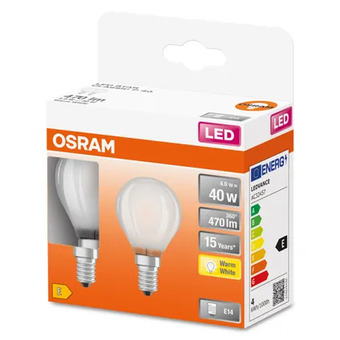 Praxis Osram ledlamp retrofit classic p warm wit e14 4w 2st. aanbieding