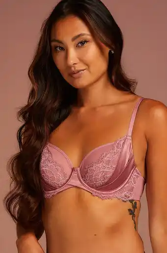 Hunkemoller Hunkemöller niet-voorgevormde beugel bh cecile roze aanbieding