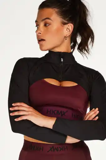 Hunkemoller Hunkemöller hkmx cropped jacket zwart aanbieding