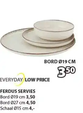 Jysk Ferdus servies aanbieding