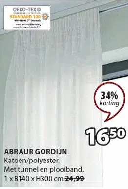 Jysk Abraur gordijn aanbieding