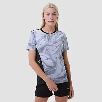 Perry Sport Puma individualliga graphic jersey voetbalshirt zwart/grijs dames aanbieding