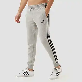 Perry Sport Adidas essentials 3-stripes fleece joggingbroek grijs heren aanbieding